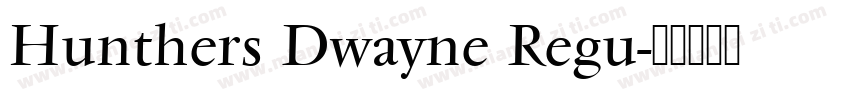 Hunthers Dwayne Regu字体转换